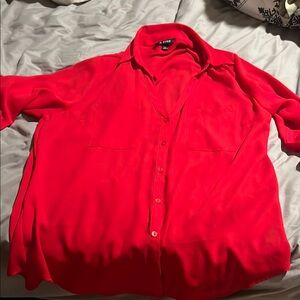 A. Byer Bold Red Blouse